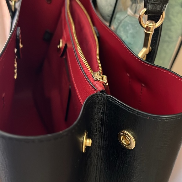 COACH 2-WAY BLACK REVERSIBLE CROSSBODY- TOTE PRISTINE - Picture 8 of 17